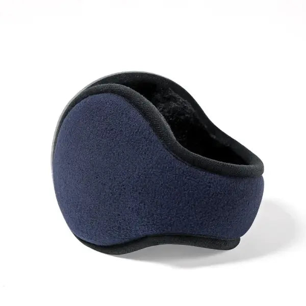 Winter Unisex Plush Fur Earmuffs – Thick Velvet Ear Warmers for Men & Women Outdoor Ski & Cycling Ear Protection - navy