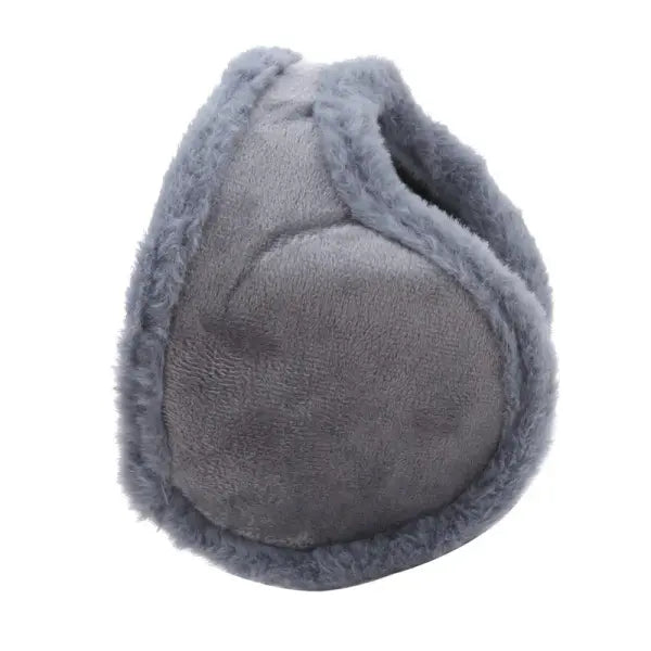 Winter Unisex Plush Fur Earmuffs – Thick Velvet Ear Warmers for Men & Women Outdoor Ski & Cycling Ear Protection - Gray