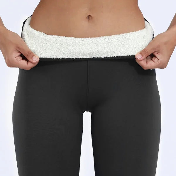 Winter Velvet Stretch Leggings for Women High Waist and Casual Wear - Himpall