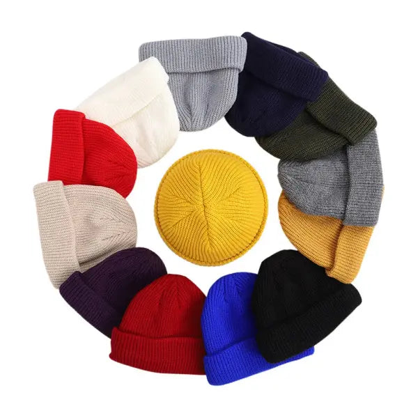 Winter Warm Beanies Casual Short Thread Hip Hop Hat Adult Men Female Wool Knitted Skull Cap Elastic Unisex