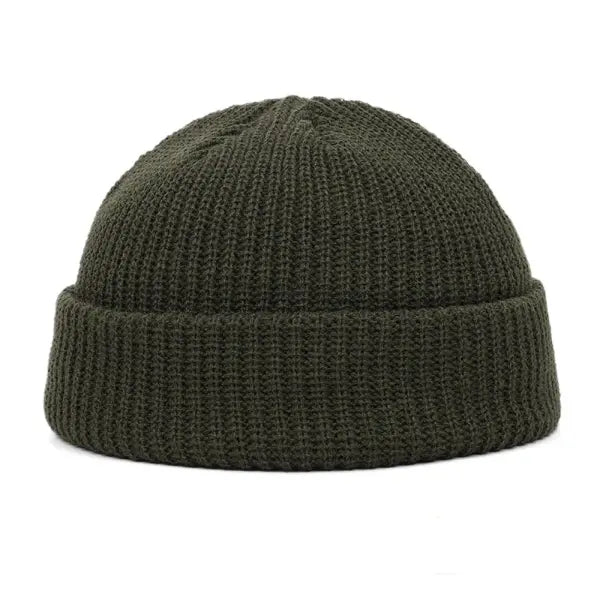 Winter Warm Beanies Casual Short Thread Hip Hop Hat Adult Men Female Wool Knitted Skull Cap Elastic Unisex - Green