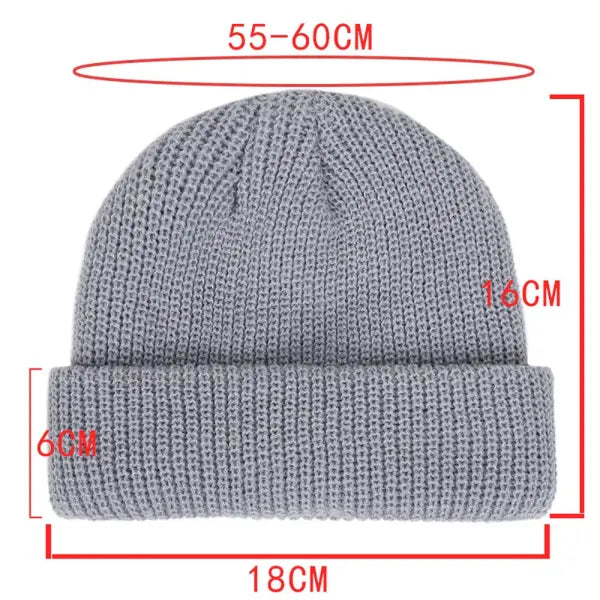 Winter Warm Beanies Casual Short Thread Hip Hop Hat Adult Men Female Wool Knitted Skull Cap Elastic Unisex