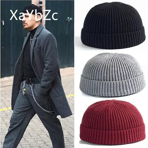 Winter Warm Beanies Casual Short Thread Hip Hop Hat Adult Men Female Wool Knitted Skull Cap Elastic Unisex