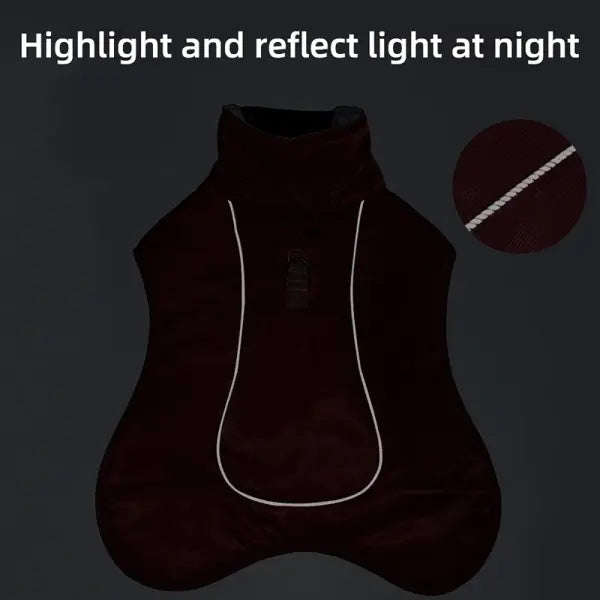 Winter Waterproof Dog Jacket – Warm Reflective Vest Coat for Medium & Large Dogs Labrador & Golden Retriever