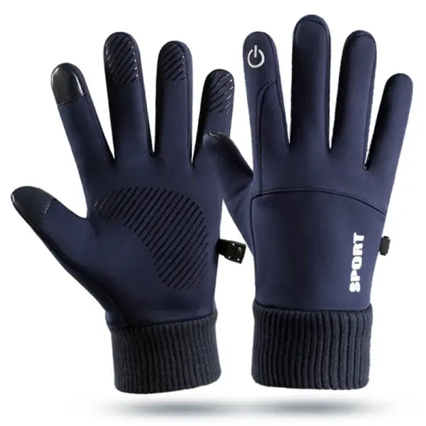 Winter Waterproof Men’s & Women’s Gloves – Windproof Touchscreen Gloves for Fishing Driving Skiing & Cycling - Blue / S