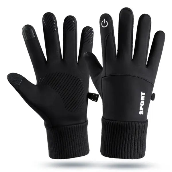 Winter Waterproof Men’s & Women’s Gloves – Windproof Touchscreen Gloves for Fishing Driving Skiing & Cycling - Black / S