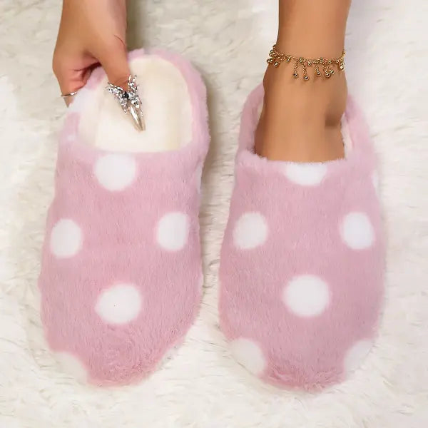Winter Women’s Heart-Shaped Slippers Love Mute Soft Sole Shoes Indoor Comfortable Cute Silent Carpet Light Living Room