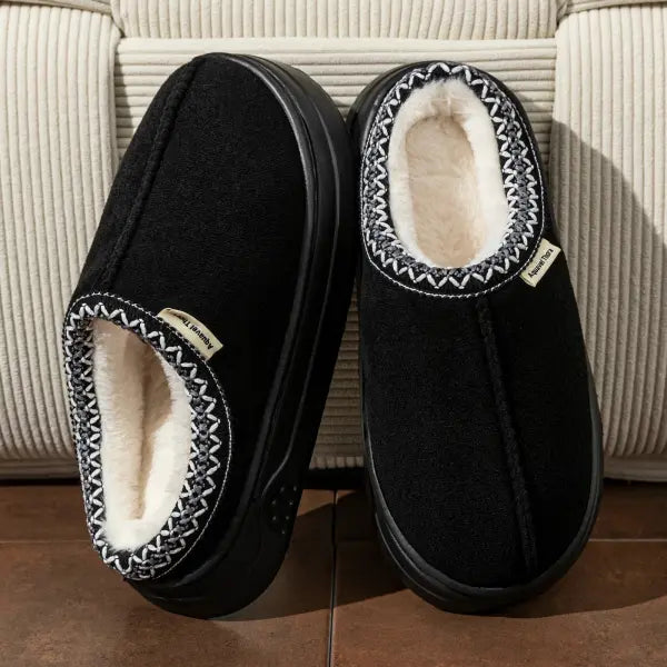 Winter Women’s Slippers Boots Fashion Fuzzy Fur Anti-slip Soft Sole Outdoor Indoor Warm Comfort Men Plush Houseshoes
