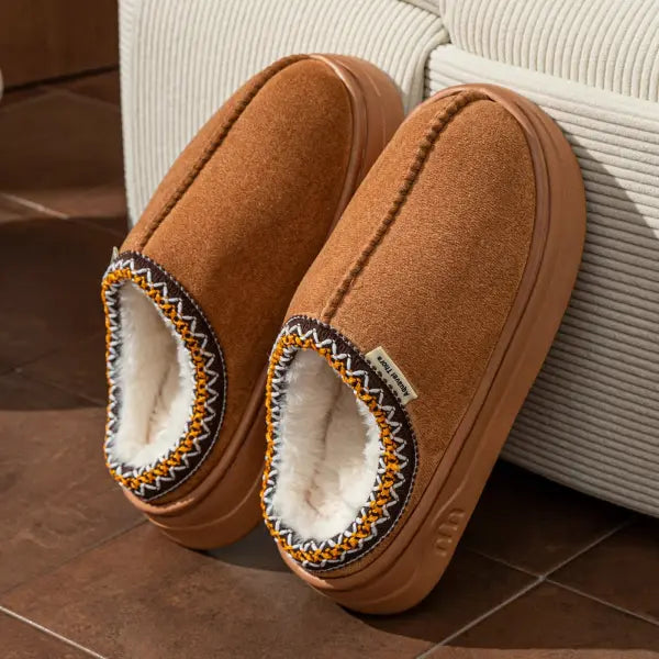 Winter Women’s Slippers Boots Fashion Fuzzy Fur Anti-slip Soft Sole Outdoor Indoor Warm Comfort Men Plush Houseshoes