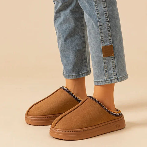 Winter Women's Slippers with Faux Fur and Anti-Slip Sole - Himpall