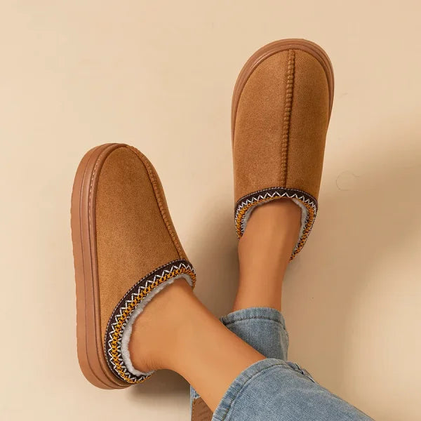 Winter Women's Slippers with Faux Fur and Anti-Slip Sole - Himpall