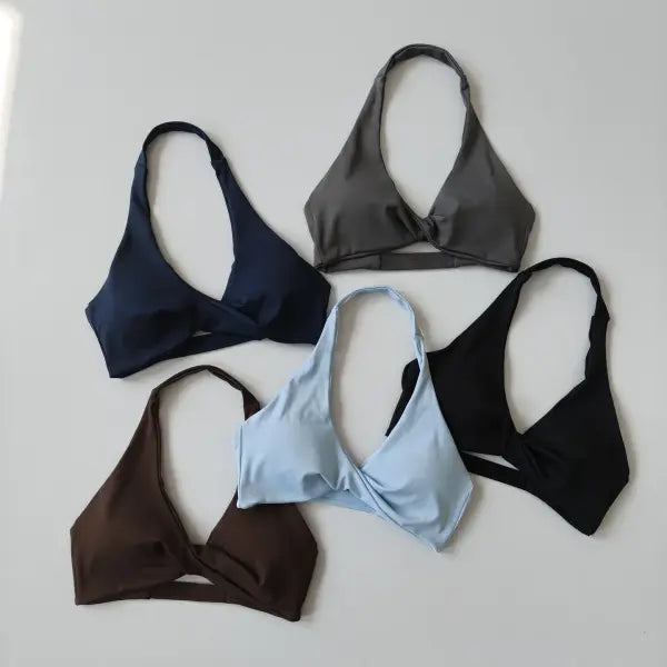 Wire-Free Push-Up Sports Bra Halter Neck Sexy Fitness Yoga Top