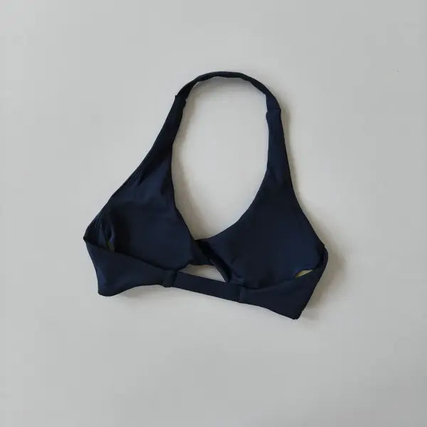Wire-Free Push-Up Sports Bra Halter Neck Sexy Fitness Yoga Top - Navy / S