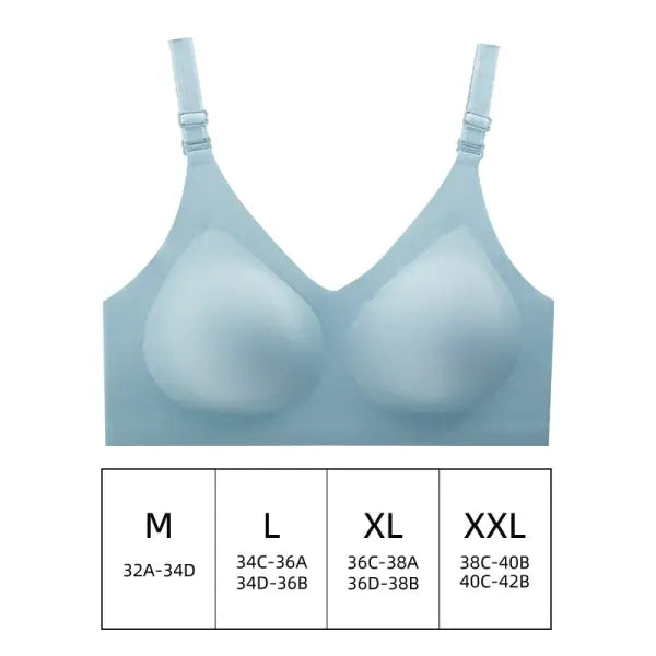 Wireless Bra Jelly Style Nylon Elastane Daily Comfort Support - Emerald-green / XL