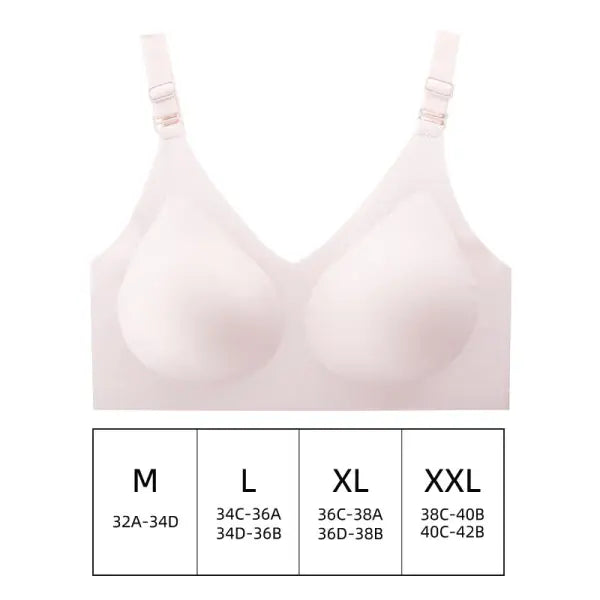 Wireless Bra Jelly Style Nylon Elastane Daily Comfort Support - Pink / M