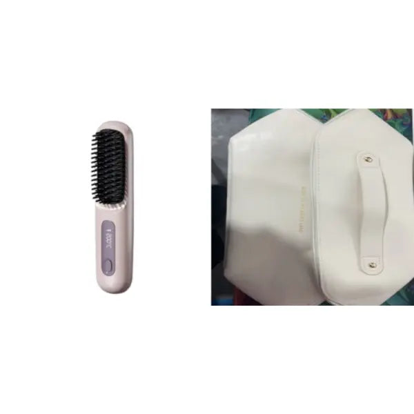 Wireless Hair Straightener Brush Portable USB Charging Fast Heating - Set10 - None