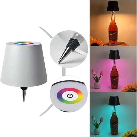 Wireless LED Wine Bottle Lamp - Portable and Rechargeable Decorative Light - Himpall
