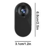 Black oval security camera with blue lens on wireless pet collar for monitoring pet’s activities