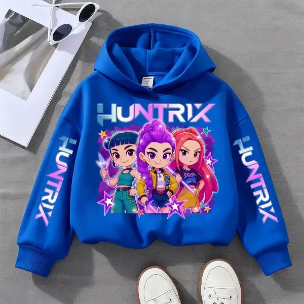 Zoey Witch Hunter Cosplay Costume – Purple Demon Hunter Hoodie for Women & Girls Halloween - Blue / 100