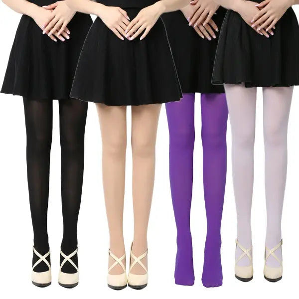 Women’s Black Opaque Tights – 120D Seamless Warm Nylon Pantyhose for Winter Spring & Autumn