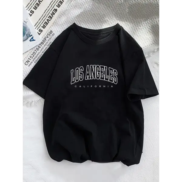Women’s Brooklyn Letter Print T-Shirt - Y2K Graphic Streetwear Tee for Girls & Casual Female Top - T444A-Black / XXL