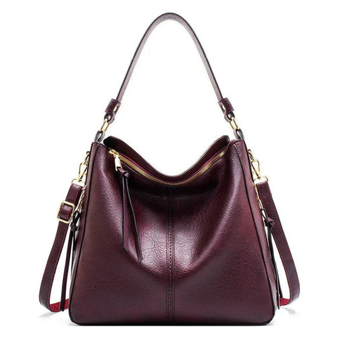 Women High Capacity Handbags - Magenta