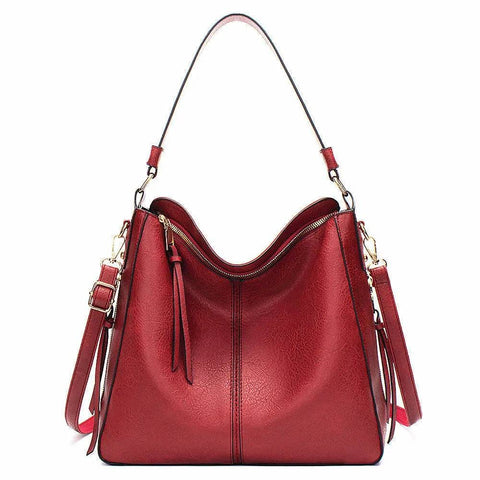 Women High Capacity Handbags - Red