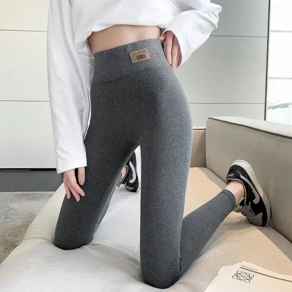 Cotton Leggings Slim Fit Casual Pants for Women Soft Stretch - 1pcs / M