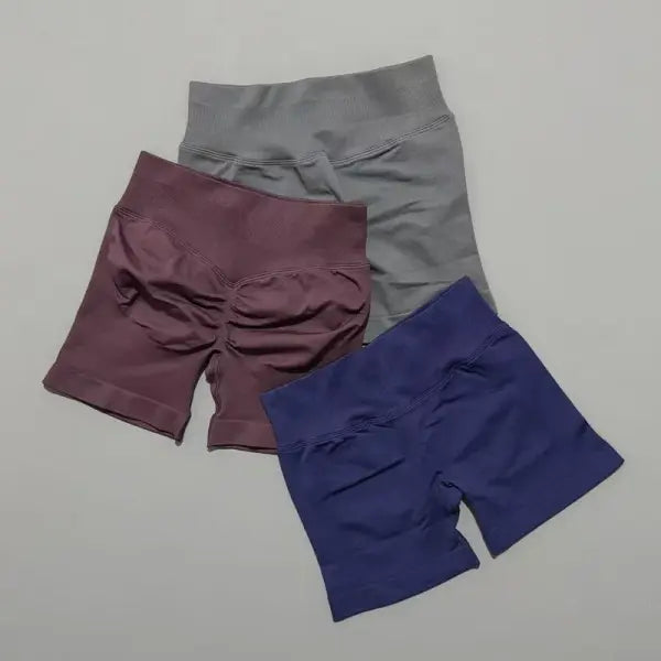 Women High Waist Seamless Shorts Stretchy Butt Lifting Yoga Shorts