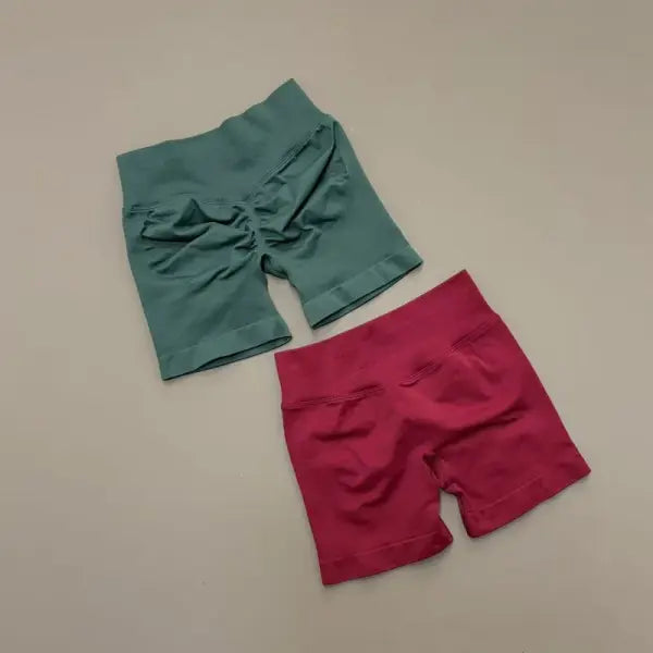Women High Waist Seamless Shorts Stretchy Butt Lifting Yoga Shorts