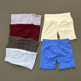 Women High Waist Seamless Shorts Stretchy Butt Lifting Yoga Shorts