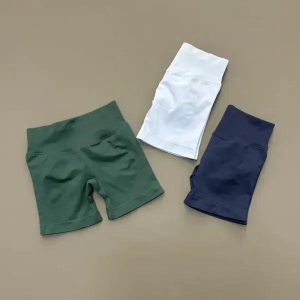 Women High Waist Seamless Shorts Stretchy Butt Lifting Yoga Shorts