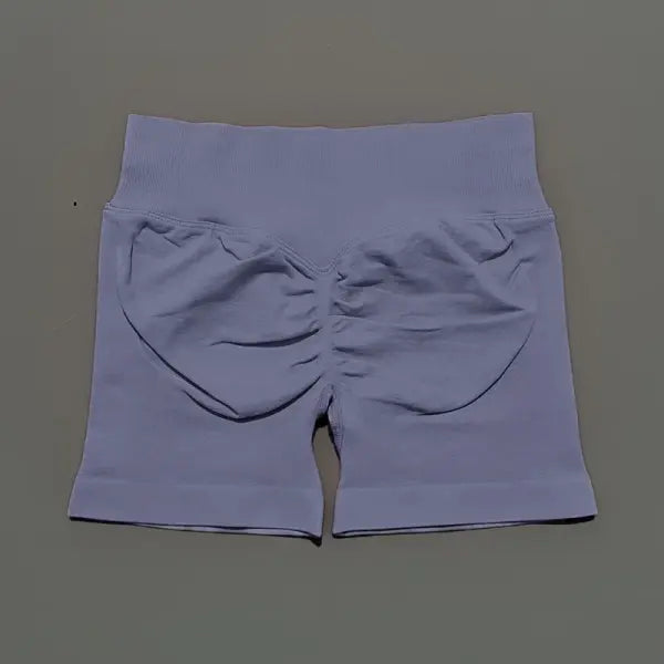 Women High Waist Seamless Shorts Stretchy Butt Lifting Yoga Shorts - Graphite Gray / L