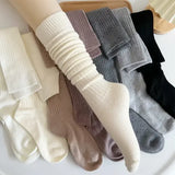 Women’s Long Cashmere Socks – Over-the-Knee Wool & Cotton Thigh-High Stockings