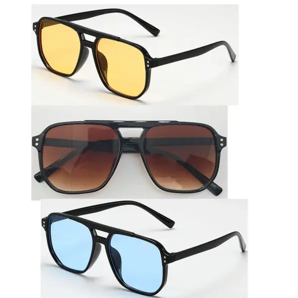 Retro Polygon Sunglasses for Women Men Square Fashion Frames - 135