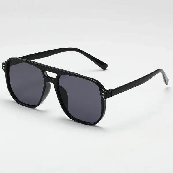 Retro Polygon Sunglasses for Women Men Square Fashion Frames - black