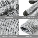 Unisex Winter Touchscreen Gloves – Warm Full-Finger Knit Wool Mittens for Outdoor Cycling & Driving