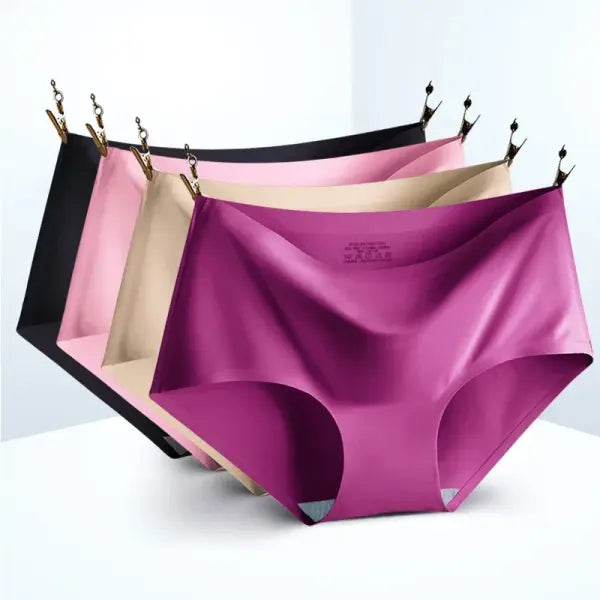 Women Panties XXL Seamless Ice Silk Briefs Breathable Drop Shipping