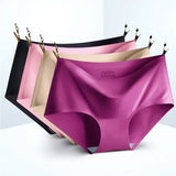 Women Panties XXL Seamless Ice Silk Briefs Breathable Drop Shipping