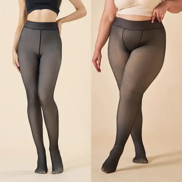 Women’s Winter Thermal Pantyhose – High Waist Plus Size Translucent Thick Elastic Tights