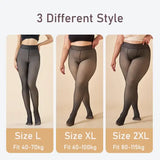 Women’s Winter Thermal Pantyhose – High Waist Plus Size Translucent Thick Elastic Tights