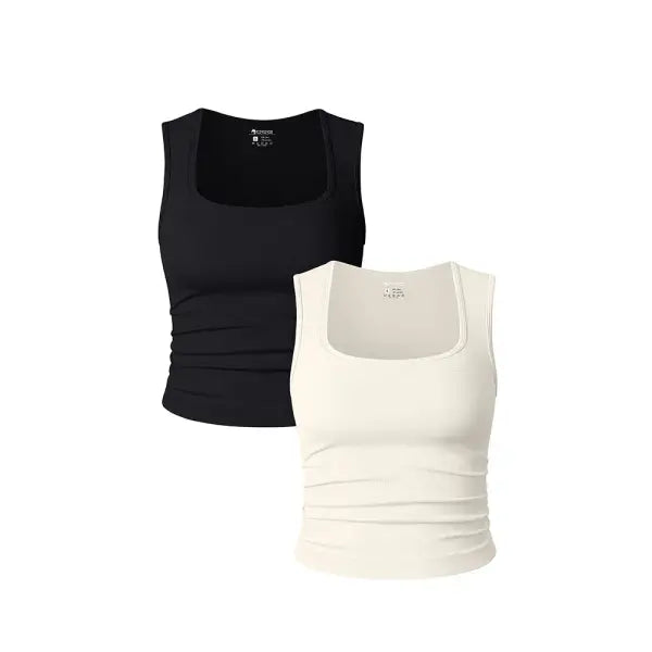 Women Ribbed Tank Top Summer Casual Vest