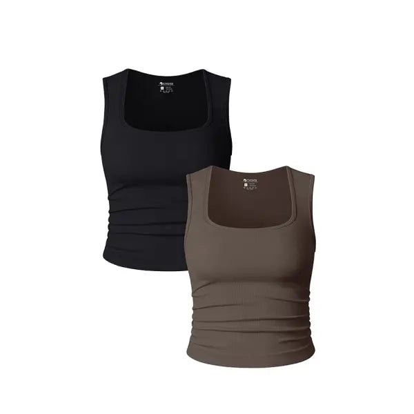 Women Ribbed Tank Top Summer Casual Vest
