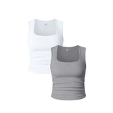 Women Ribbed Tank Top Summer Casual Vest