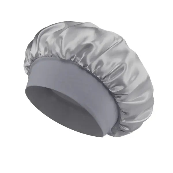 Women Satin Bonnet Hair Bonnet for Sleeping Hair Care Silk Bonnets Solid Wide-brimmed Sleeping Hat with Elastic Soft