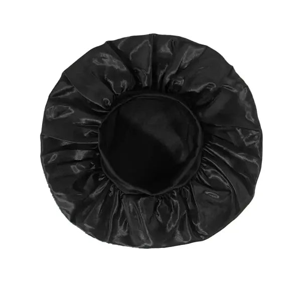 Women Satin Bonnet Hair Bonnet for Sleeping Hair Care Silk Bonnets Solid Wide-brimmed Sleeping Hat with Elastic Soft