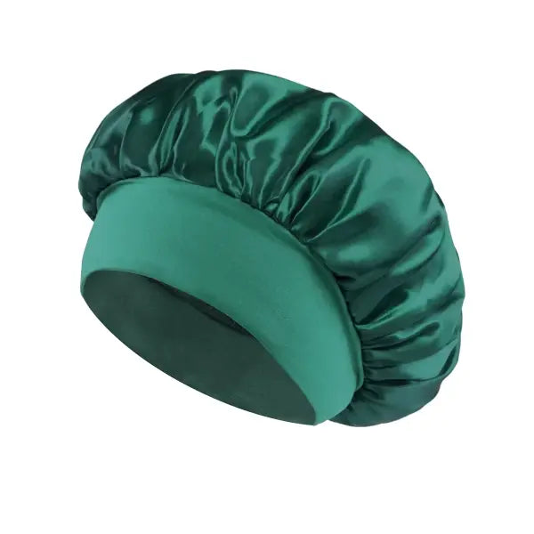 Women Satin Bonnet Hair Bonnet for Sleeping Hair Care Silk Bonnets Solid Wide-brimmed Sleeping Hat with Elastic Soft