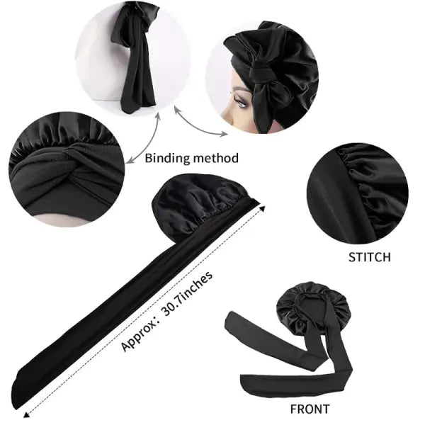 Women Satin Solid Sleeping Hat Night Sleep Cap Hair Care Bonnet Nightcap For Women Men Unisex Cap Bonnet De Nuit Shower