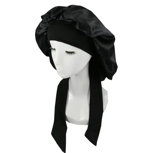 Women Satin Solid Sleeping Hat Night Sleep Cap Hair Care Bonnet Nightcap For Women Men Unisex Cap Bonnet De Nuit Shower