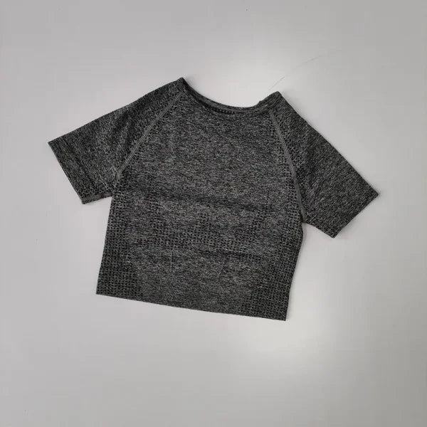 Women Seamless Yoga T-Shirt Fitness Crop Top Workout Gym Shirts Short Sleeve Quick-drying Yoga T-shirts Sportswear